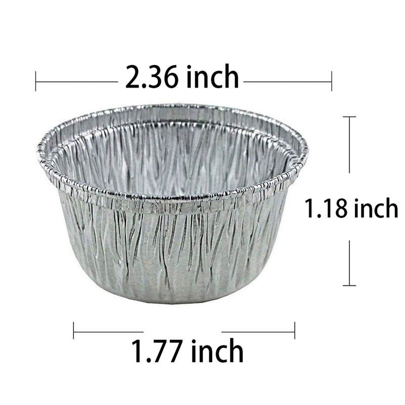 Axe Sickle 2 Oz Disposable Baking Cups Tins Foil Pans Cups 70 mL Aluminum Foil Cupcake Bowl Pans for Baking, Roasting, 100Pcs. - Image 3